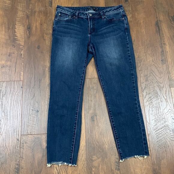 Prana Denim - Prana Ankle Raw Hem Dark Wash Skinny Jeans